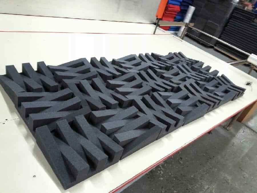 images Acoustic Stylish Interlocked Wedge Tiles