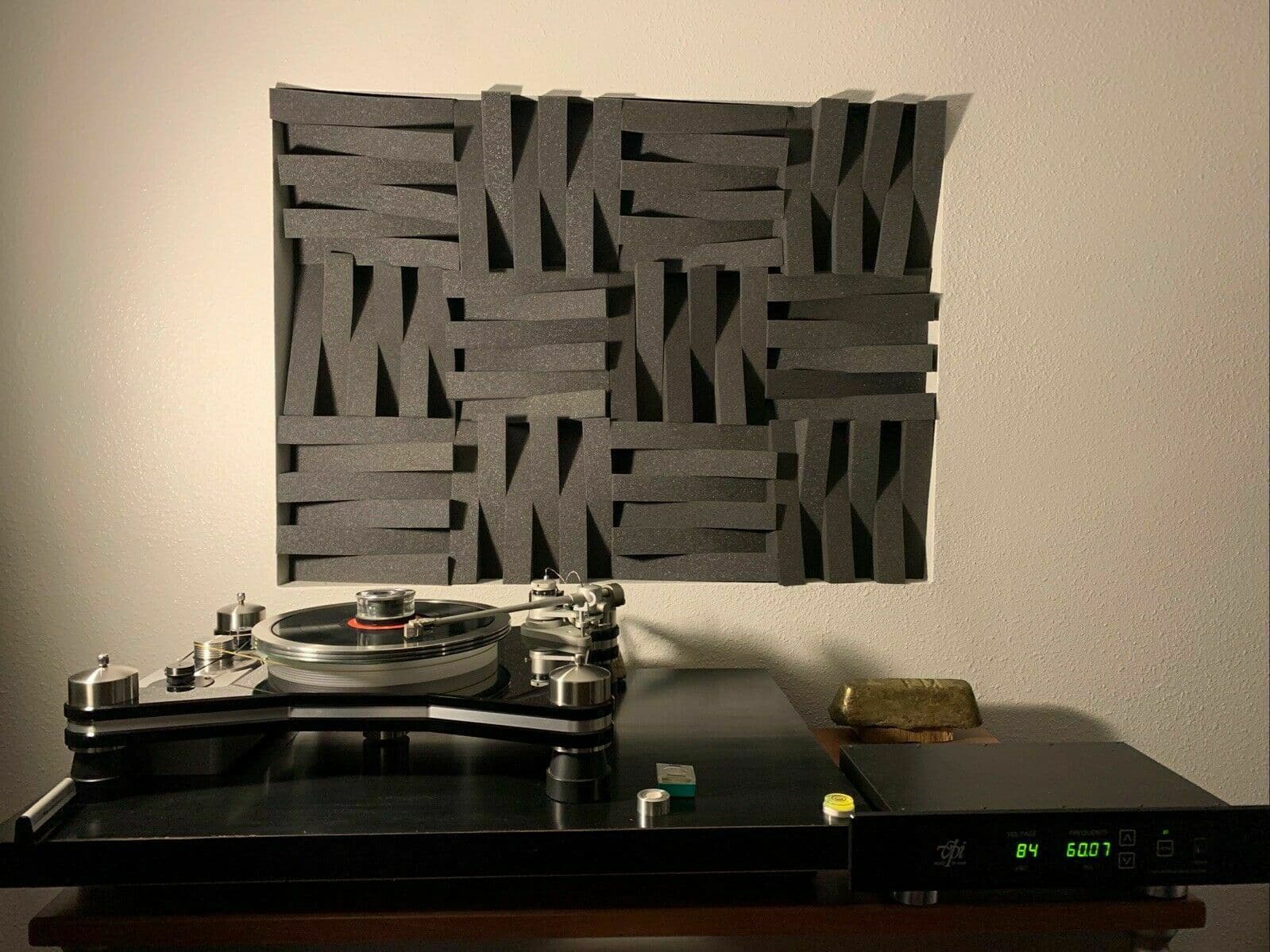 images Acoustic Stylish Interlocked Wedge Tiles