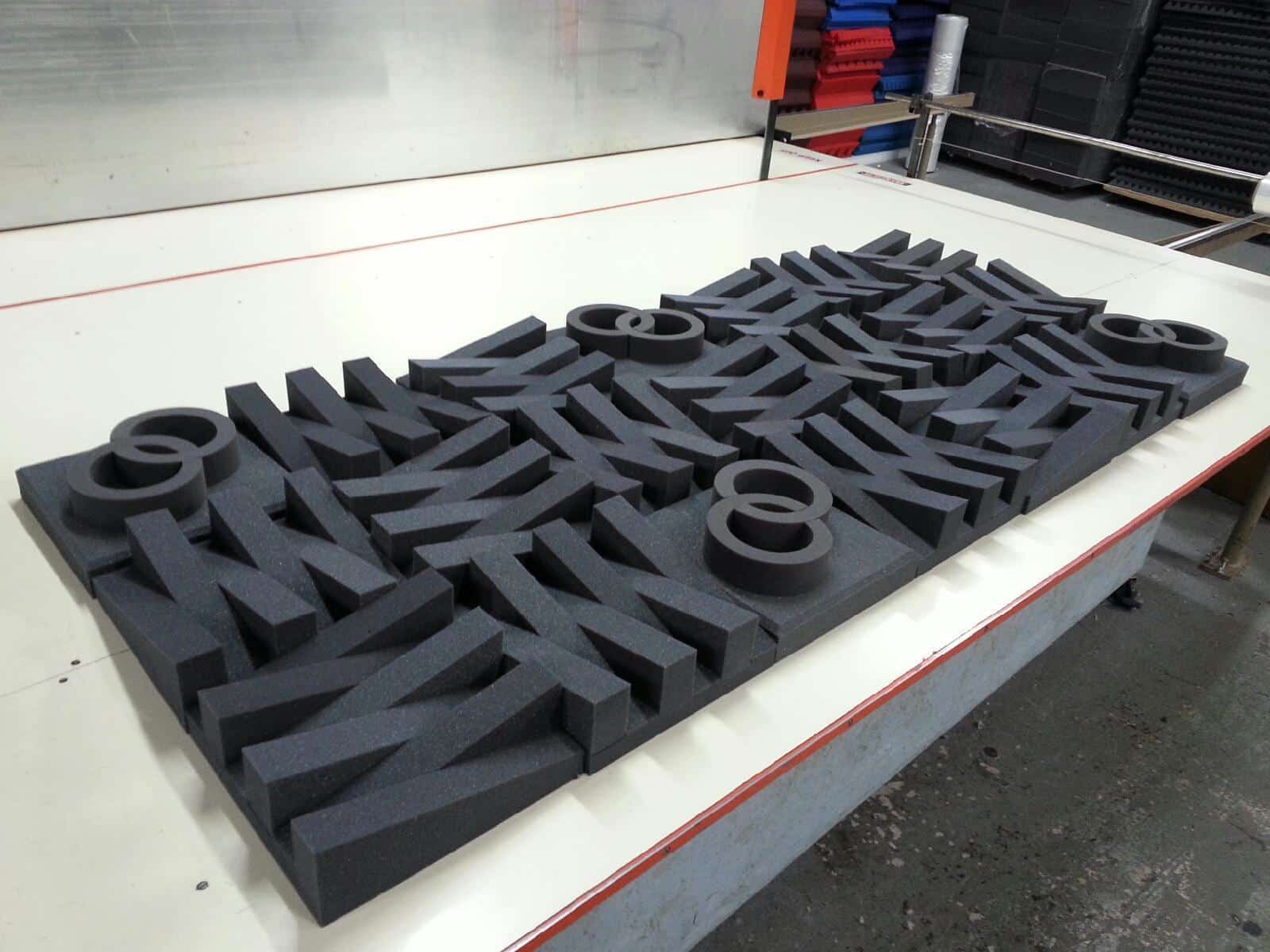 images Acoustic Stylish Interlocked Wedge Tiles