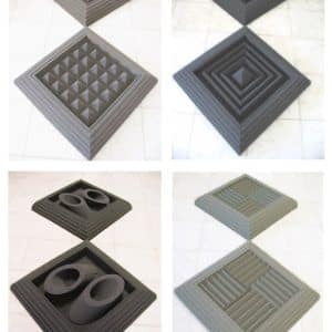 Acoustic Stylish Tiles with Foam Columns