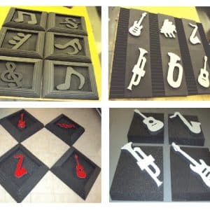 Acoustic Music Tiles with Foam Columns