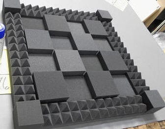 images Acoustic Small Tiles with Pyramid Columns Kit