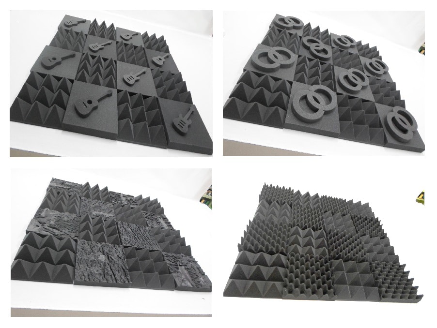 images Acoustic Wedge and Pyramid Tiles with Tiles